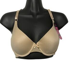 Maidenform Womens Bra Size 38C Lightly Lined Demi T Shirt Bra Underwire Beige